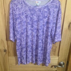 LuLaRoe Purple Short Sleeve Relaxed Blouse